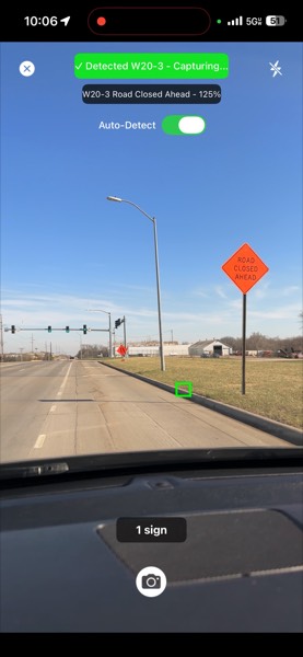 Auto-Capture Sign Detection